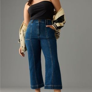 Worn once, denim wide legs pants. From Anthropologie. Size 18W